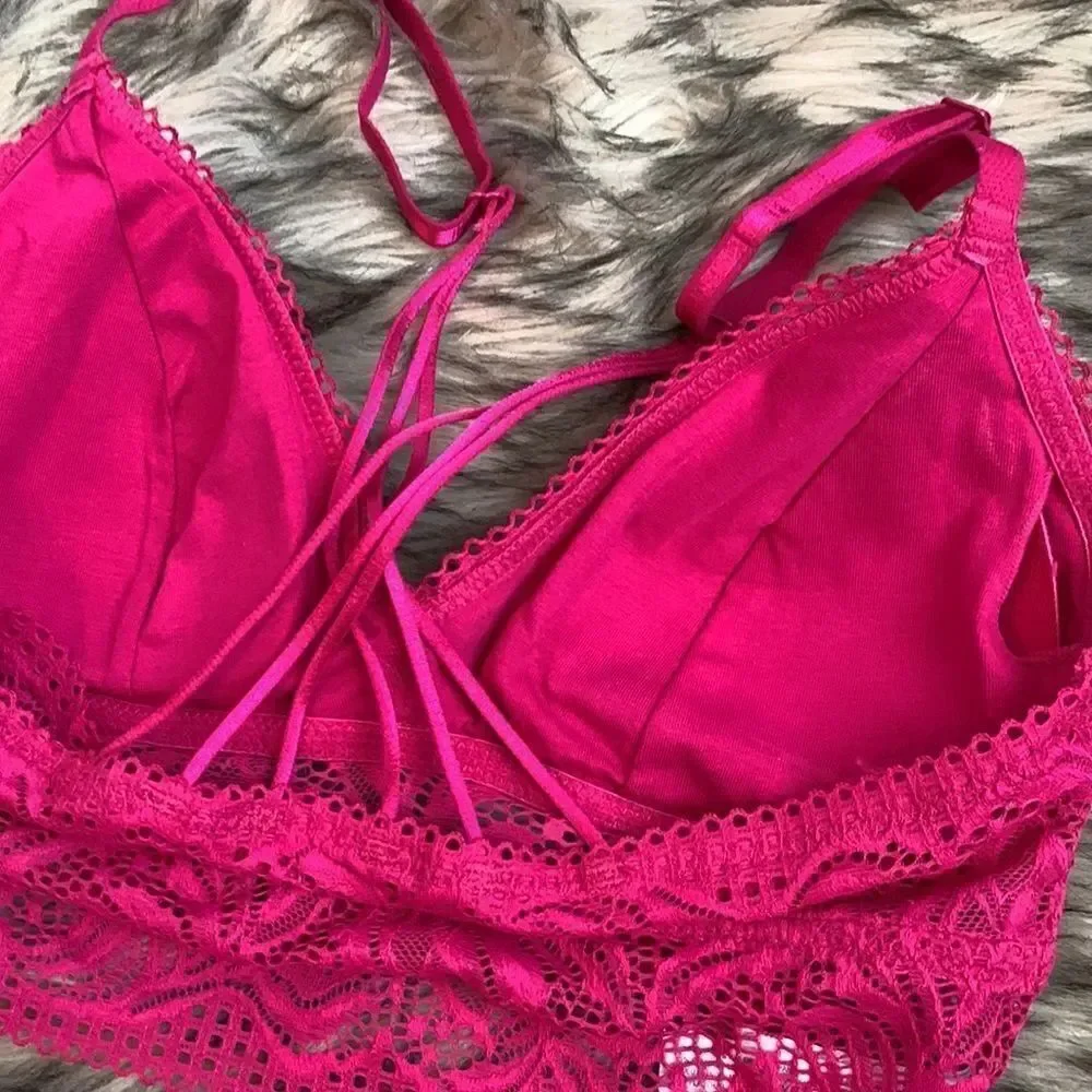Auden Lace Lightly Lined Bralette Bra/ Panty Set XS